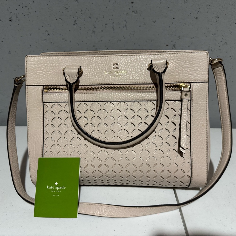 Kate Spade Perry Lane Delaney Bubbles Blush Crossbody/Satchel Handbag